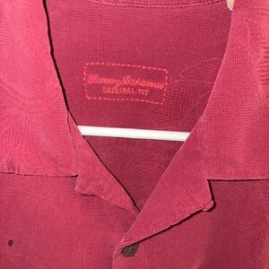 Tommy Bahama Men's Burgundy Button Down Shirt